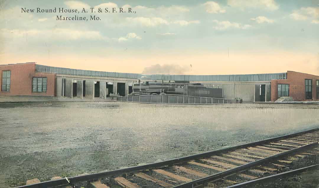 Old Roundhouse postcard | Marceline Historical Society